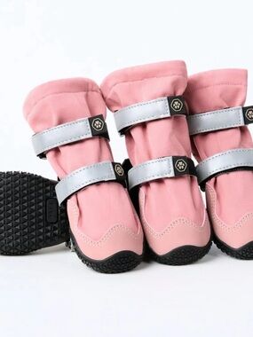 Dog All Weather boots shoes for rain snow waterproof - pink size 6